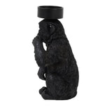 Elegant Primate Candle Holder - Bold Matte Black Decor Piece