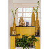 Elegant Ocher Ceramic Vase - Milas Collection, 69.5cm