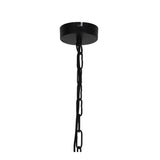 Elegant Black Iron Pendant Light with 3 Bulbs - Drizella Collection, 46x56cm