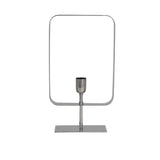 Sleek Silver Rectangle Table Lamp 25x10x45 cm with E27 Base