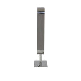 Sleek Silver Rectangle Table Lamp 25x10x45 cm with E27 Base