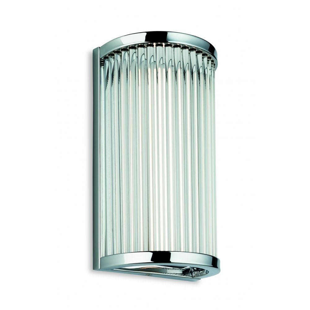 Modern Chrome and Glass Rod LED Wall Light