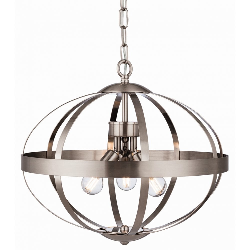Sleek Brushed Steel Flux Pendant Light Fixture