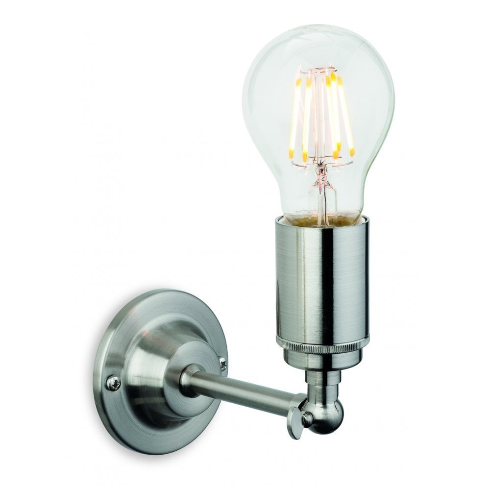 Illuminate Modern Wall Sconce, Brushed Steel Finish