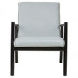 Kourtnai Grey Leather Curved Seat Chair Grey