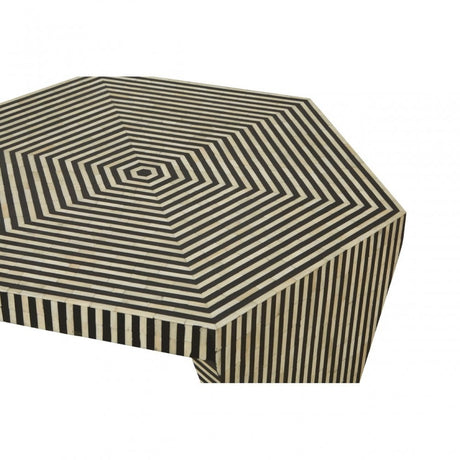 Temper Hexagon Coffee Table Black