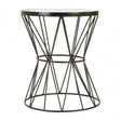 Rabia Corset Base Side Table White