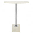 Rabia White Marble Side Table White