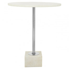 Rabia White Marble Side Table White