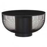 Duchess Coffee Table with Black Glass Top Black
