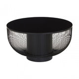 Duchess Coffee Table with Black Glass Top Black