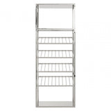 Brookwood Silver Bar Shelf Unit Silver
