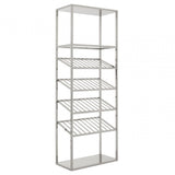 Brookwood Silver Bar Shelf Unit Silver