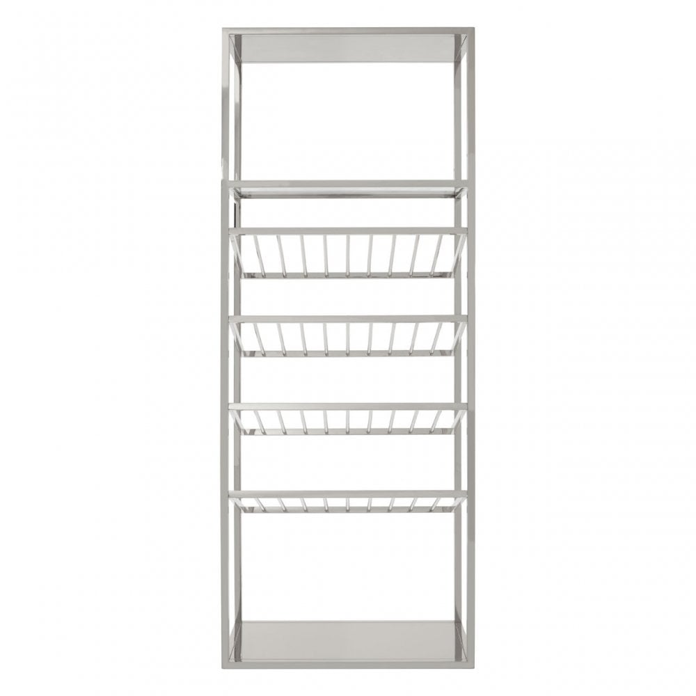 Brookwood Silver Bar Shelf Unit Silver