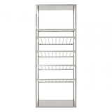 Brookwood Silver Bar Shelf Unit Silver