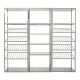 Brookwood Silver Bar Shelf Unit Silver