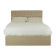 Hannah Beige Double Ottoman Bed Beige