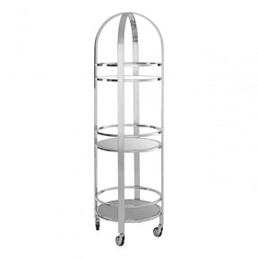 Brookwood Silver Finish Cart Silver