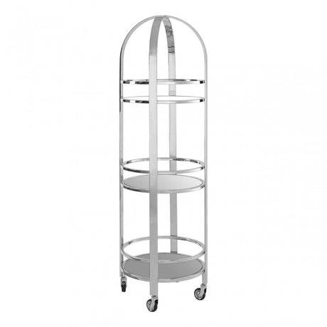 Brookwood Silver Finish Cart Silver