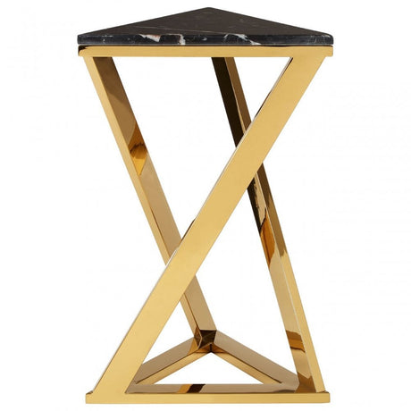 Brookwood Black &Amp; Gold End Table Gold