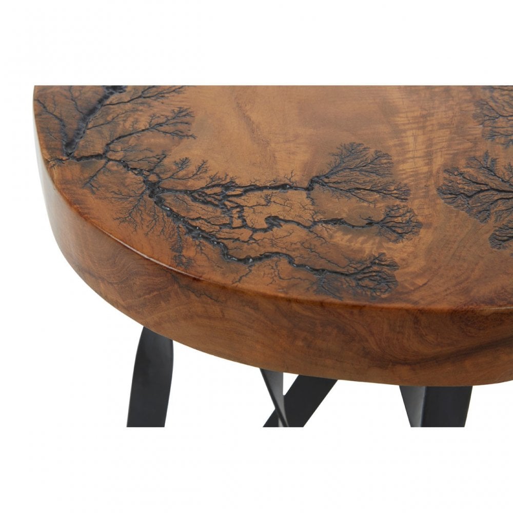 Surak Round Stool Brown