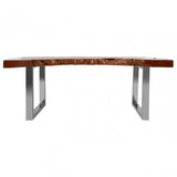 Surak Longon Wood Coffee Table Brown