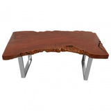 Surak Longon Wood Coffee Table Brown