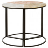Mirano Set of 3 Assorted Round Side Tables Assorted