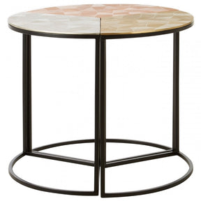 Mirano Set of 3 Assorted Round Side Tables Assorted