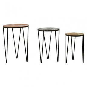 Mirano Set of 3 Side Tables Assorted