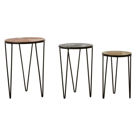 Mirano Set of 3 Side Tables Assorted