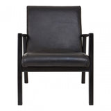 Kourtnai Black Leather Chair Black