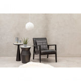 Kourtnai Black Leather Chair Black