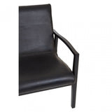Kourtnai Black Leather Chair Black