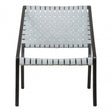 Kourtnai Grey Leather Woven Chair Grey