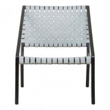 Kourtnai Grey Leather Woven Chair Grey