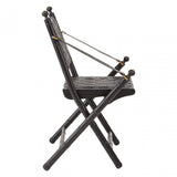 Kourtnai Black Foldable Frame Chair Black