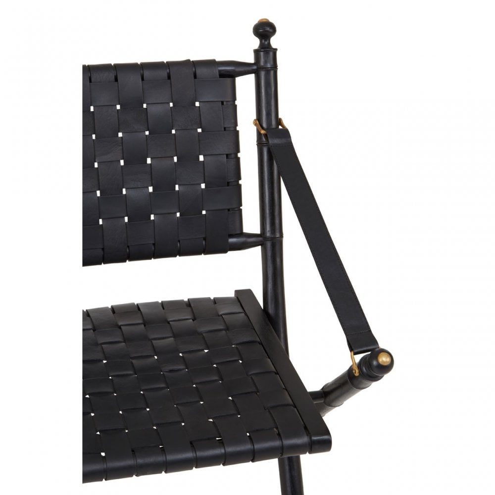 Kourtnai Black Foldable Frame Chair Black