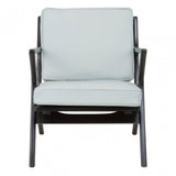 Kourtnai Grey Cow Leather Chair Grey