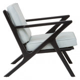 Kourtnai Grey Cow Leather Chair Grey