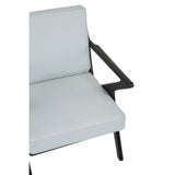 Kourtnai Grey Cow Leather Chair Grey