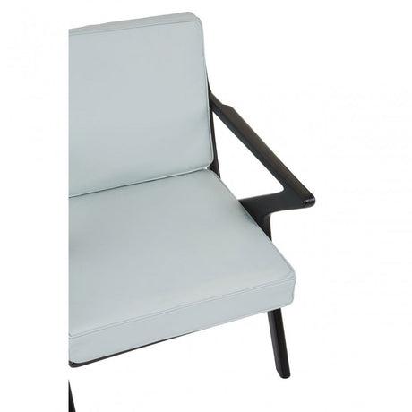 Kourtnai Grey Cow Leather Chair Grey