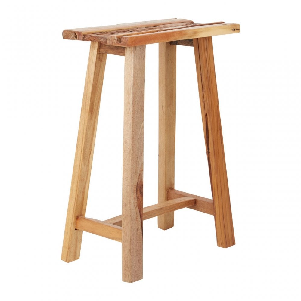 Kendari Teak Wood Stool Brown