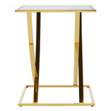 Reena Gold Finish Side Table Gold