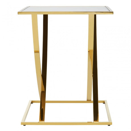 Reena Gold Finish Side Table Gold