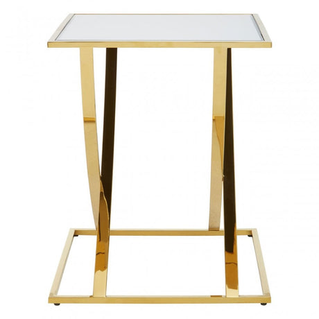 Reena Gold Finish Side Table Gold