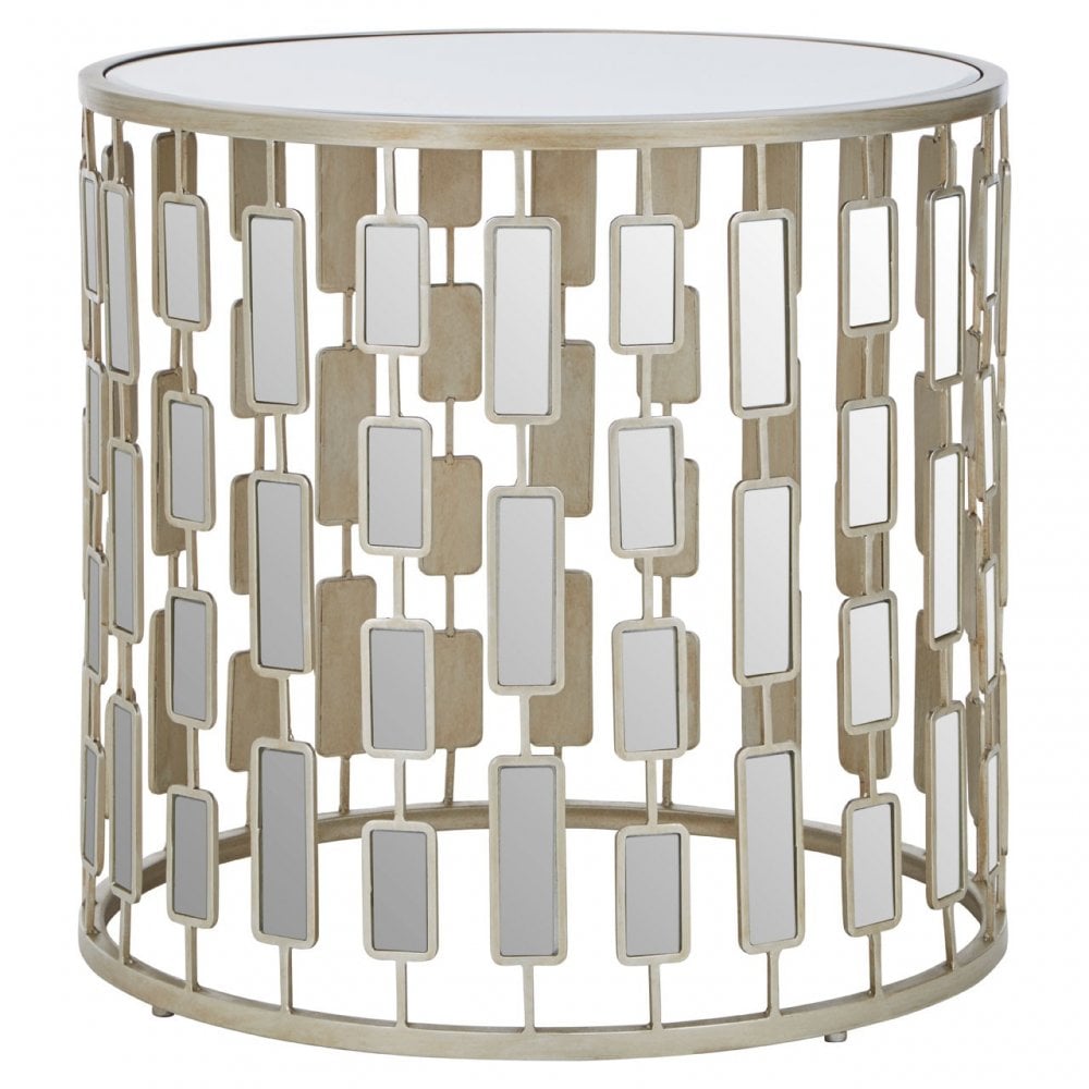 Raina Small Side Table Silver
