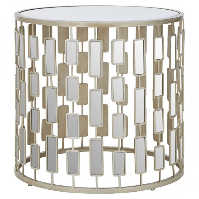 Raina Small Side Table Silver