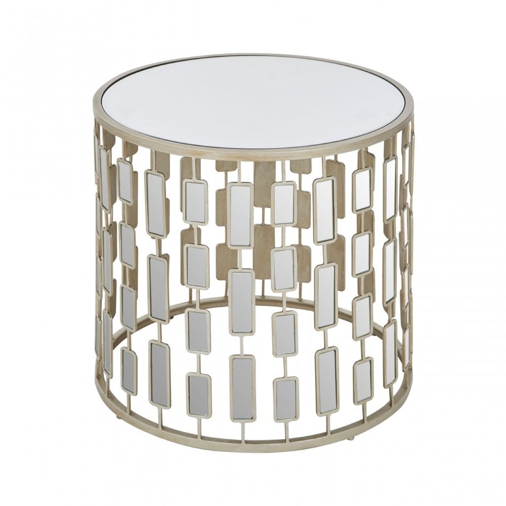 Raina Small Side Table Silver