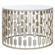 Raina Large Round Table Champagne